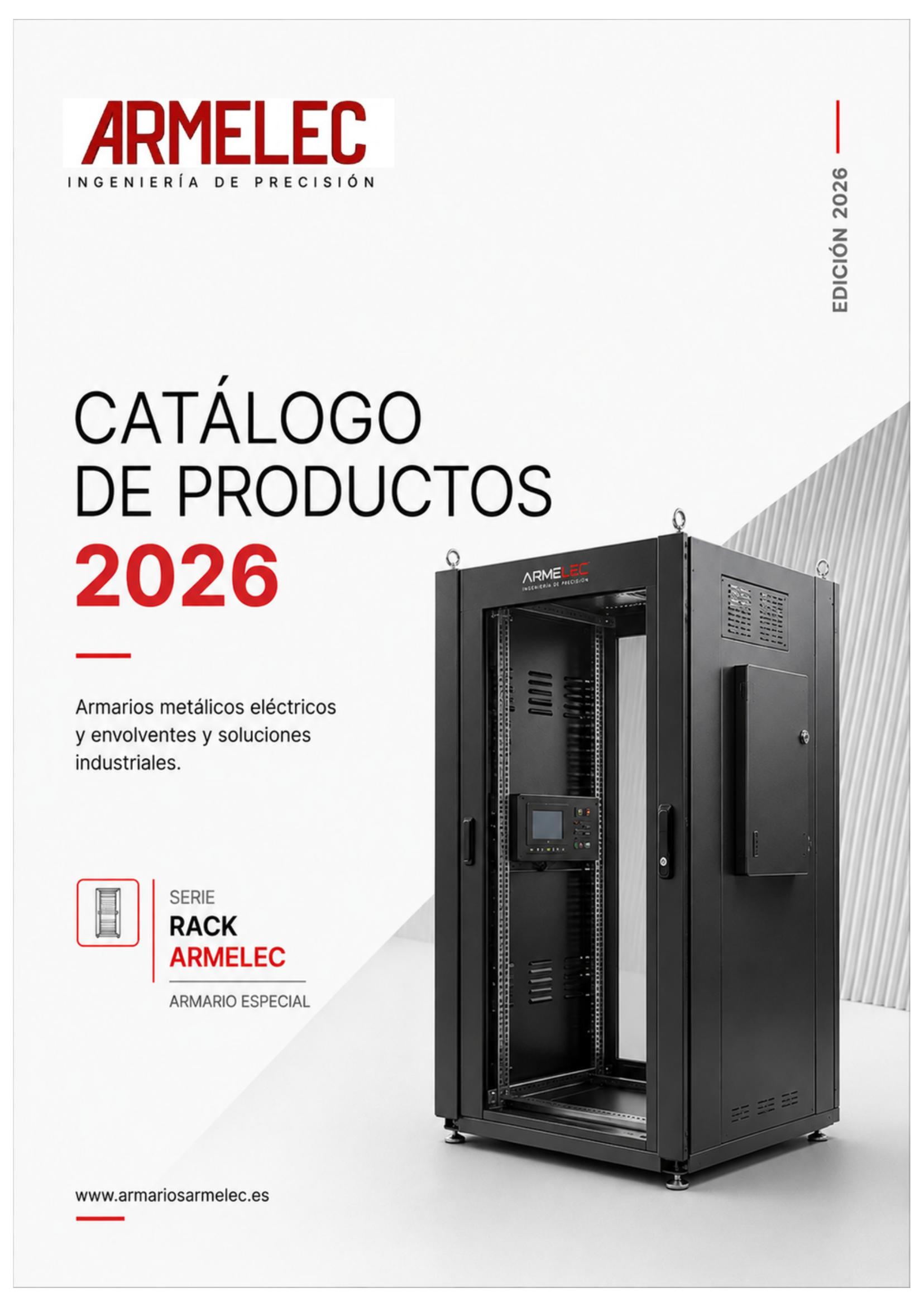 Portada del catálogo Serie Rack Armelec